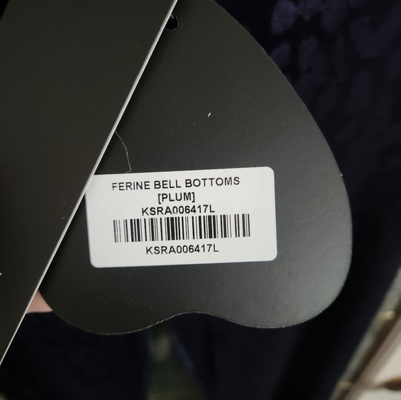 BNWT Killstar Ferine Bell Bottoms in Plum - Picture 6 of 6